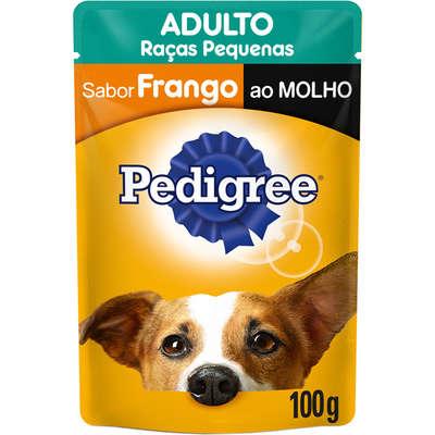  Pedigree Sachê Frango ao Molho para Cães Adultos de Raças Peq. 100g