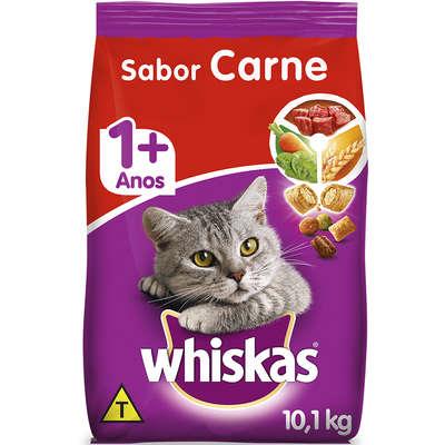 Ração Whiskas Carne para Gatos Adultos 10.1Kg