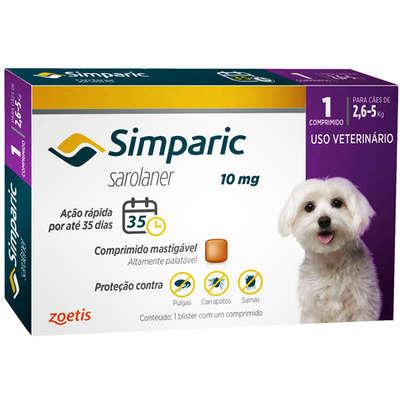 Simparic 10 mg para Cães 2,6 a 5 Kg Unidade