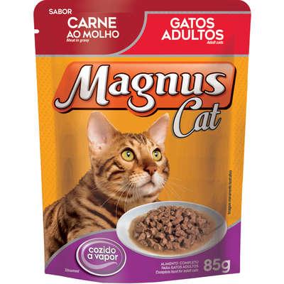 Magnus Cat Sachê Carne ao Molho para Gatos Adultos 85g